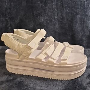 Nike White Platform Sandals